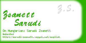 zsanett sarudi business card